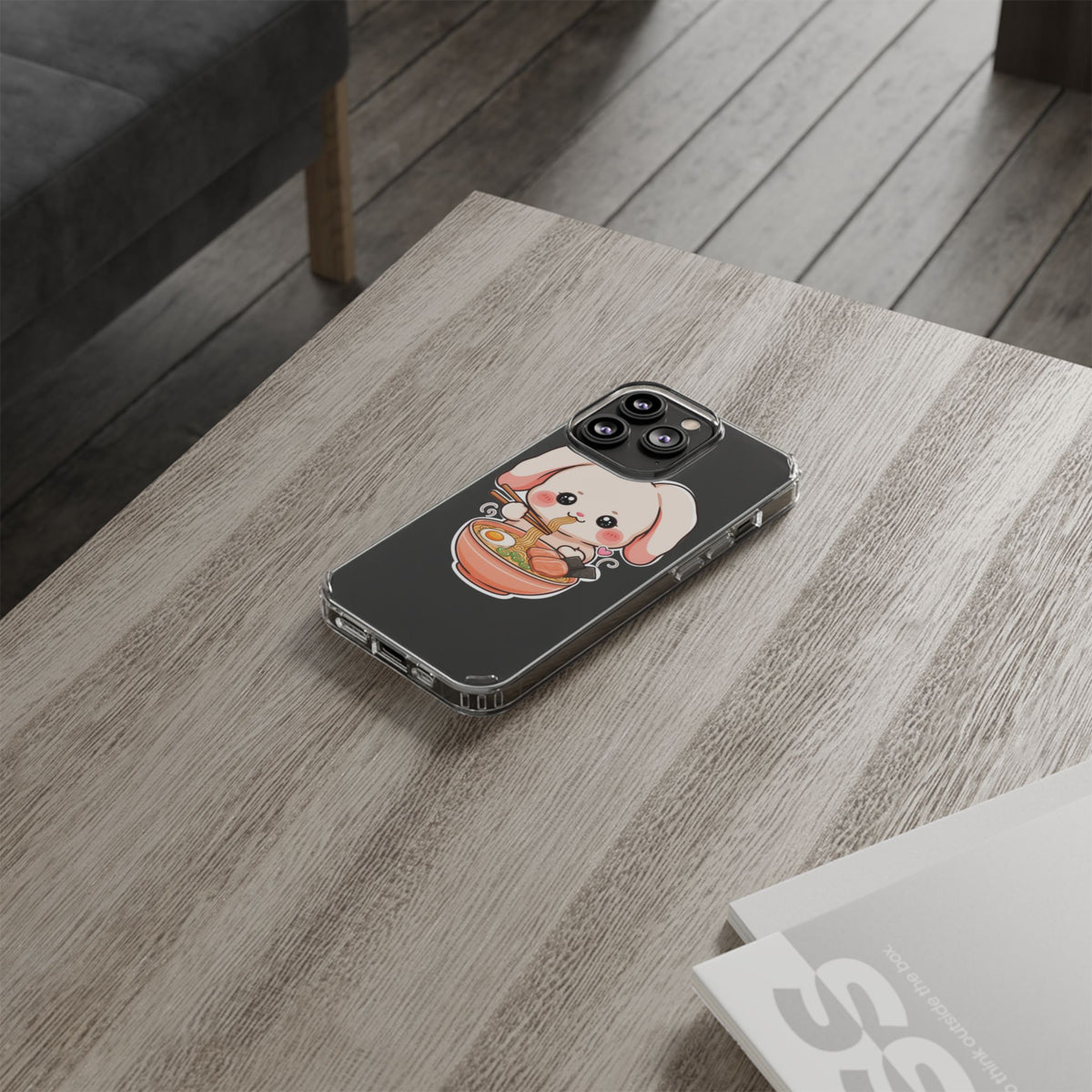 Kawaii Ramen Bunny Clear Impact-Resistant Case