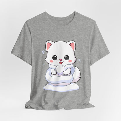 Kawaii Arctic Fox T-Shirt for Cute Winter Style