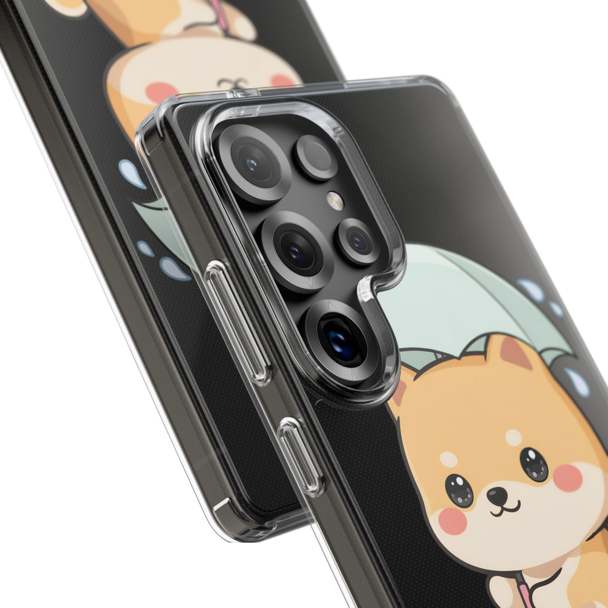 Shiba Inu Phone Case, Kawaii Rainy Day Pup