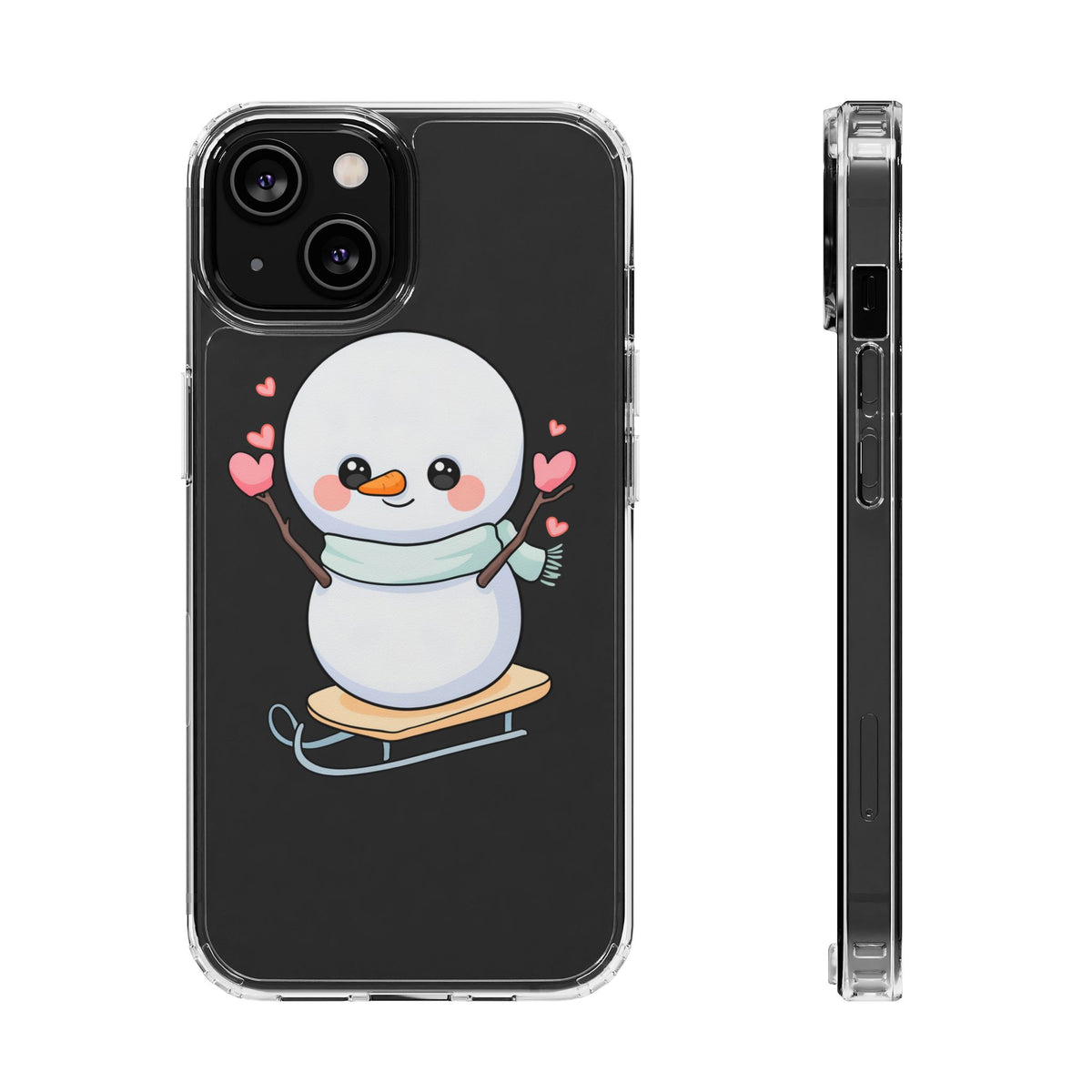 Kawaii Snowman Phone Case, Cute Winter Cheer