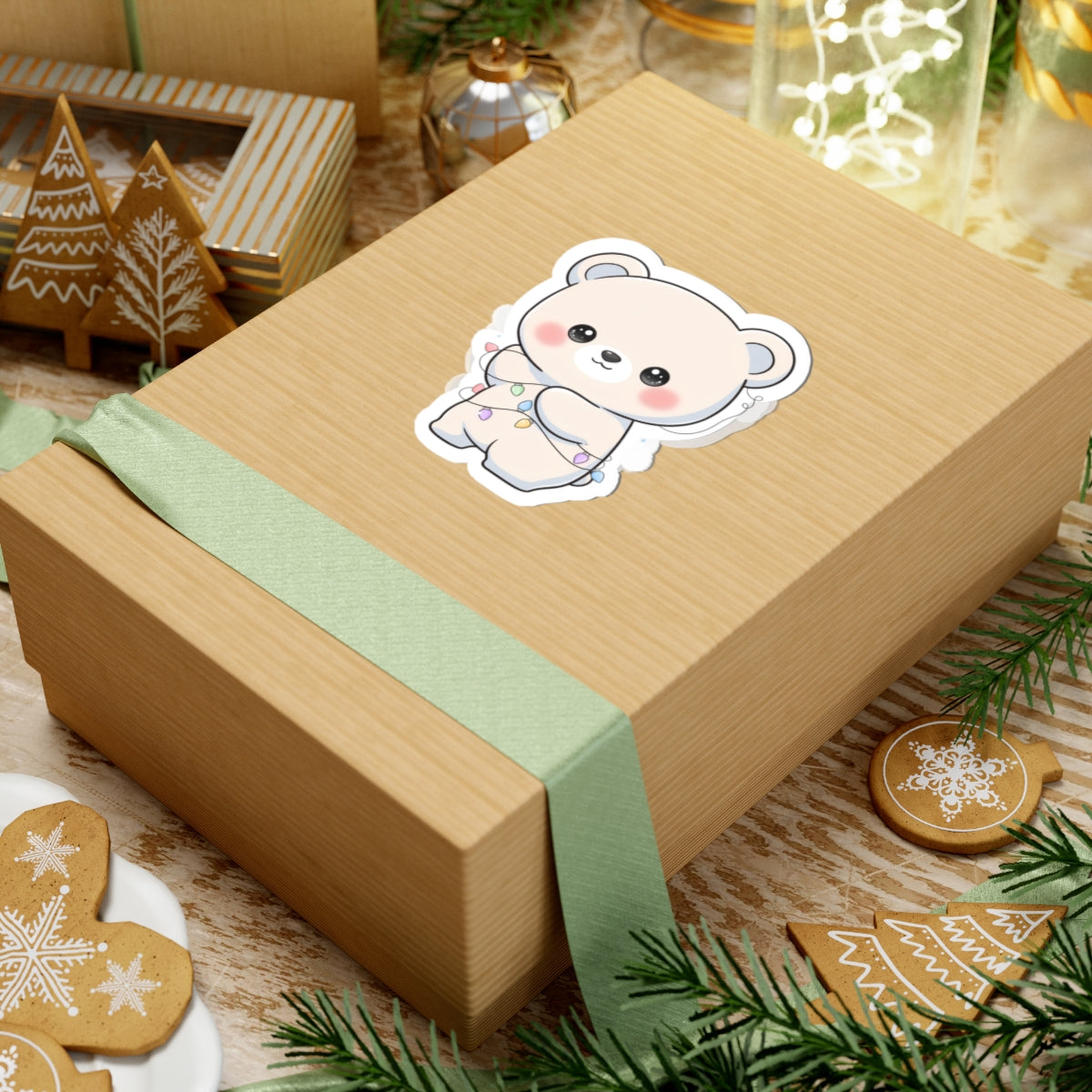 Kawaii Polar Bear Sticker for Cozy Desk Decor