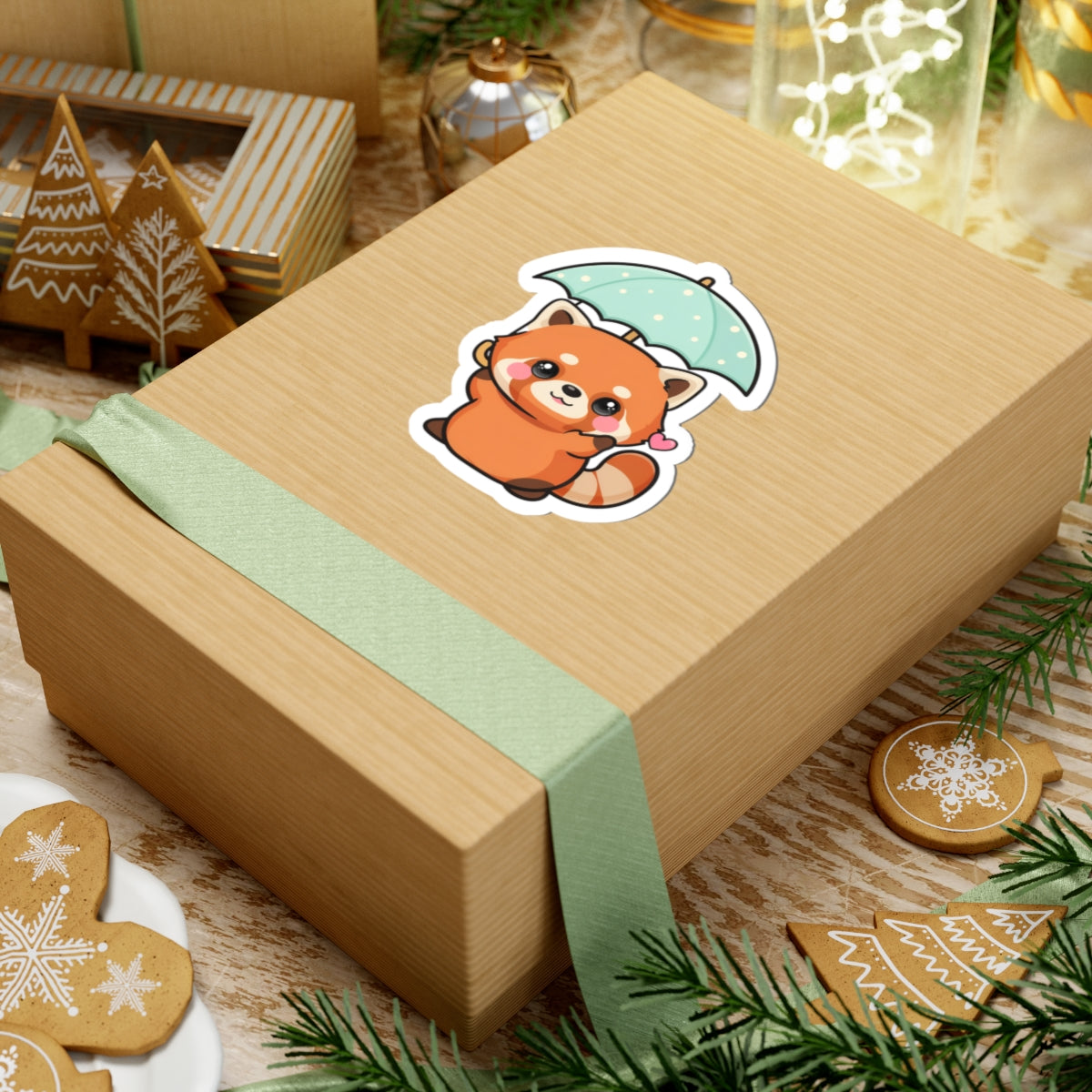 Kawaii Red Panda Sticker for Laptop and Journal Decor