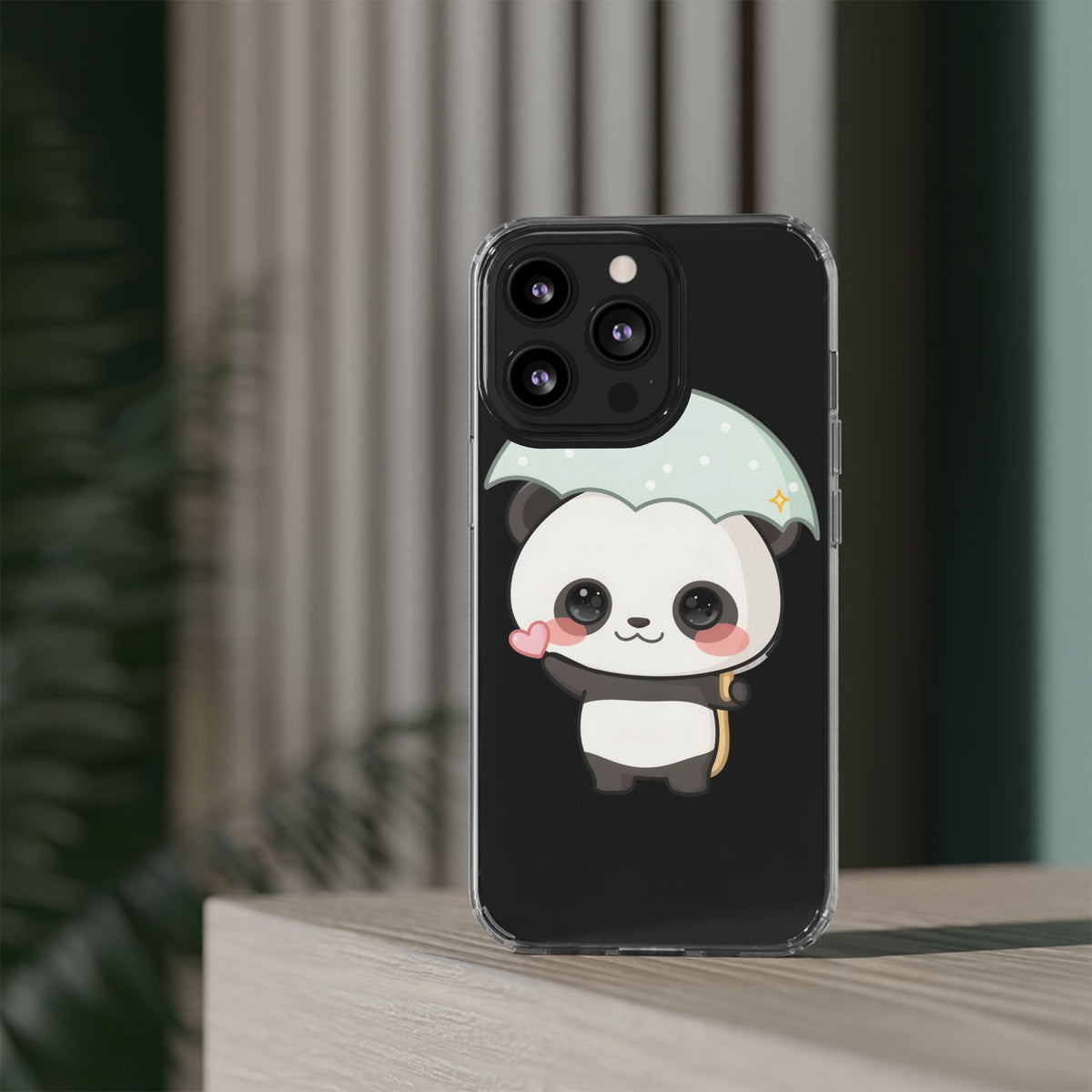 Kawaii Panda Clear Impact-Resistant Phone Case