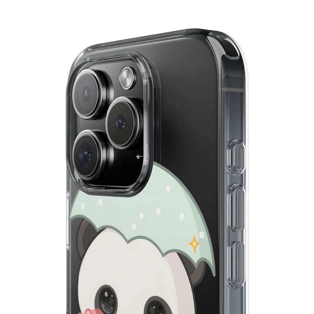 Kawaii Panda Clear Impact-Resistant Phone Case
