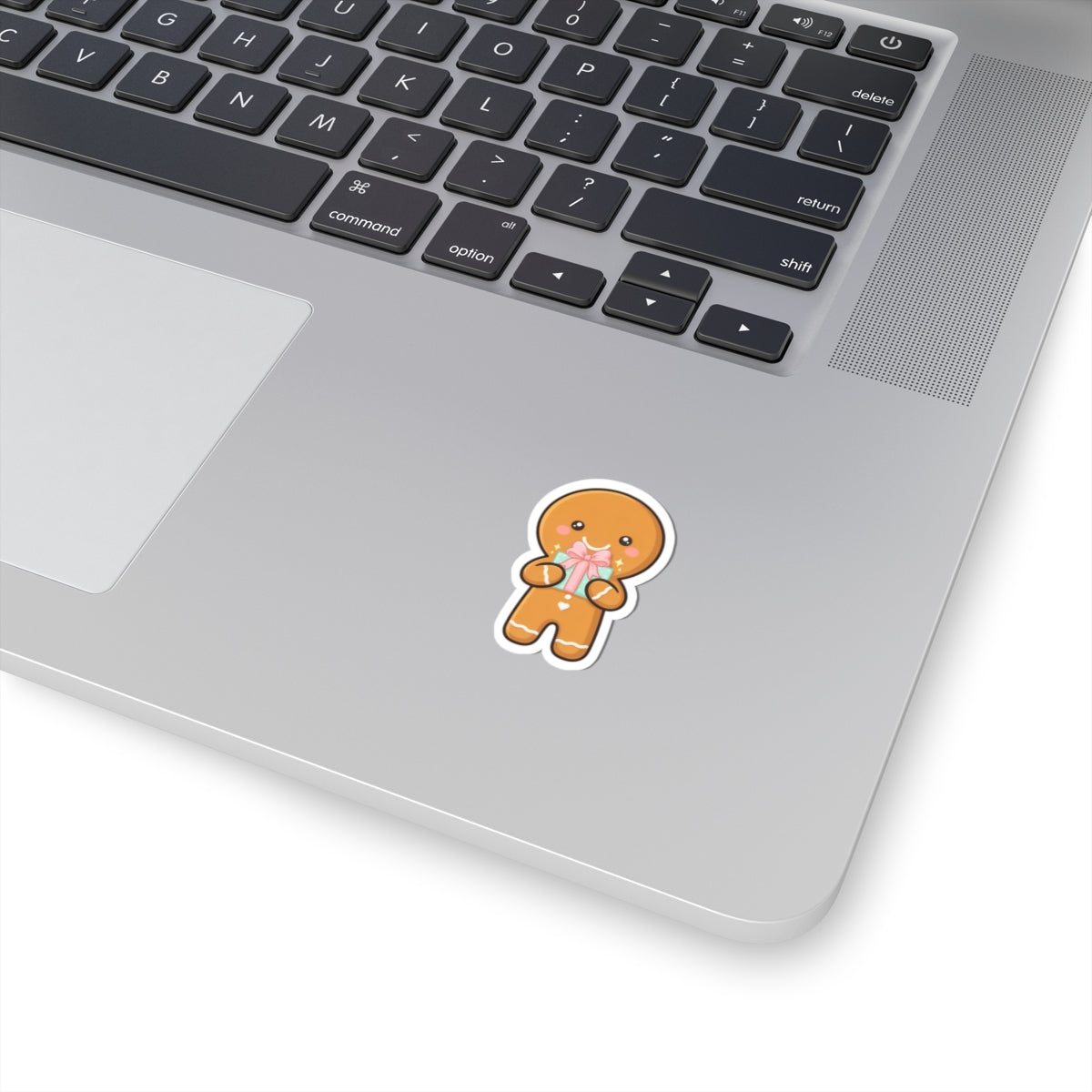 Gingerbread Gift Sticker for Holiday Journals and Laptops