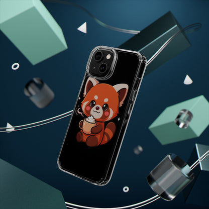 Kawaii Red Panda Phone Case with Latte