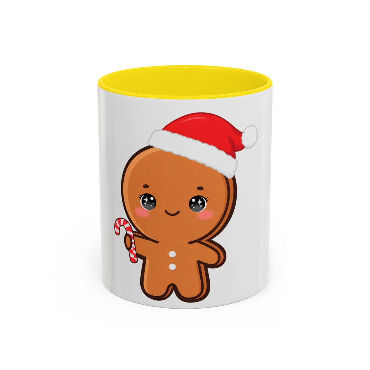 Gingerbread Man Christmas Mug, 11oz or 15oz Accent Coffee Mug