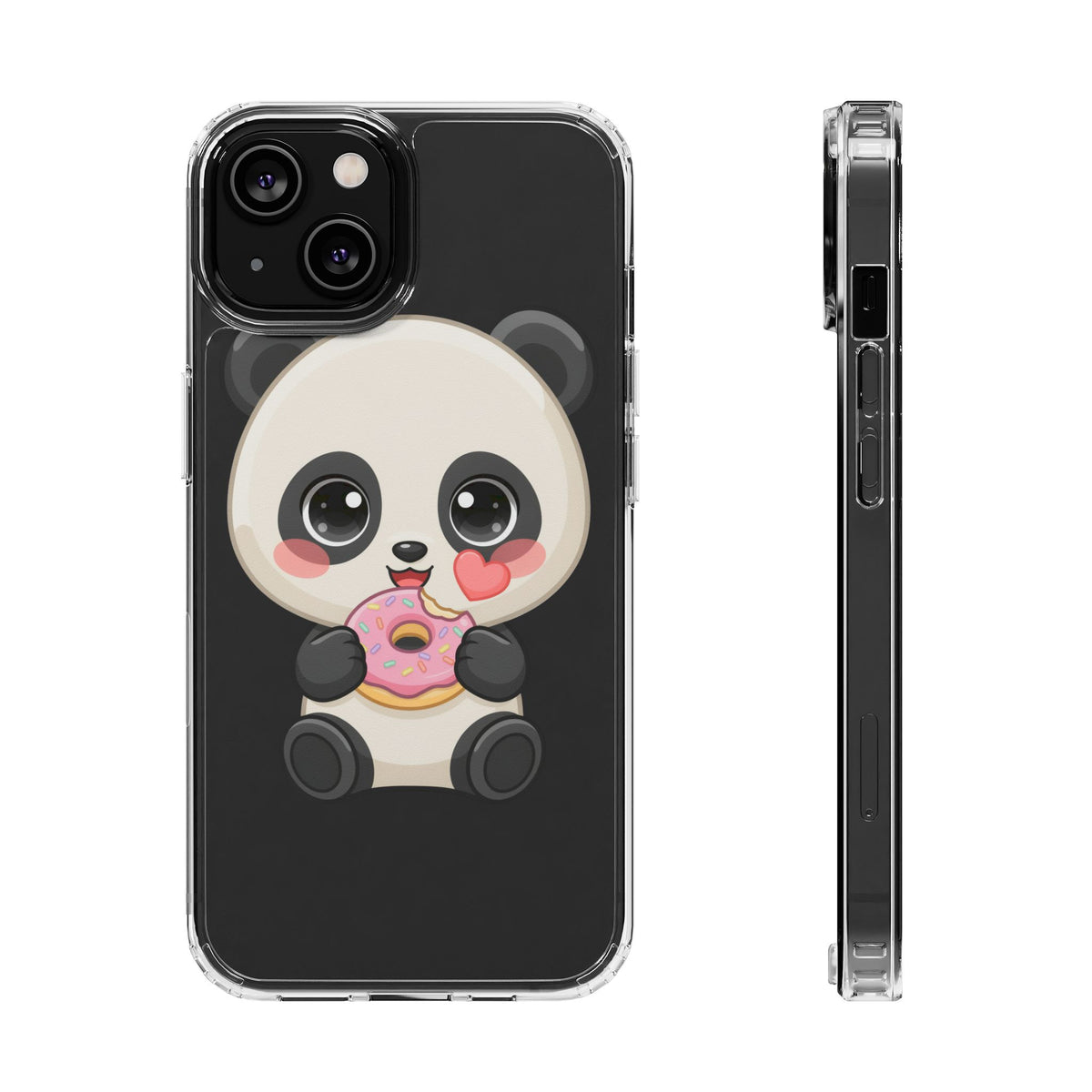 Kawaii Panda Phone Case with Donut