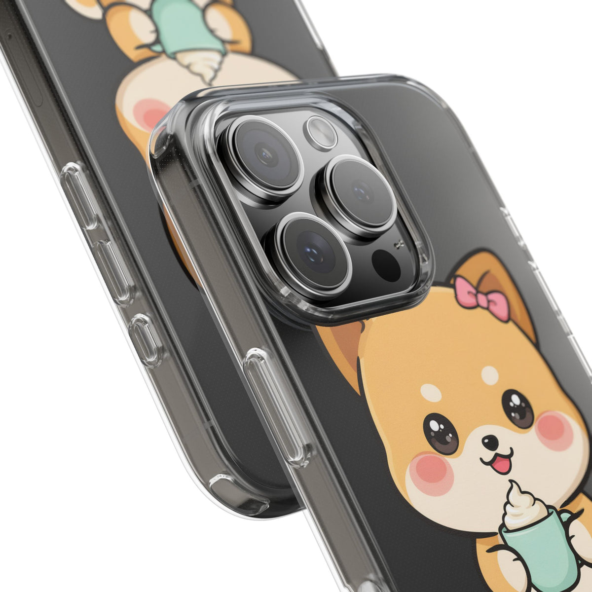 Kawaii Shiba Inu Phone Case with Latte