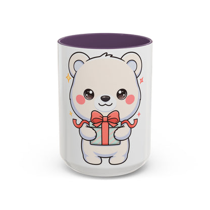 Kawaii Polar Bear Mug, Cute Gift Accent Coffee Mug