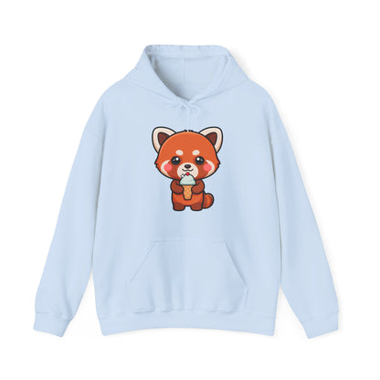 Red Panda Ice Cream Hoodie, Kawaii Animal Sweatshirt