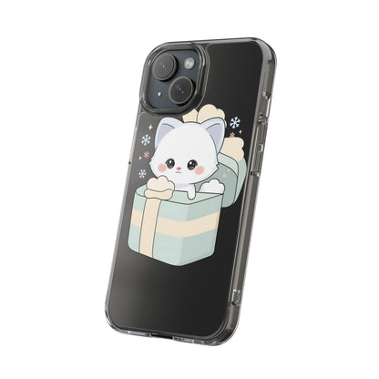 Kawaii Arctic Fox Clear Impact-Resistant Phone Case