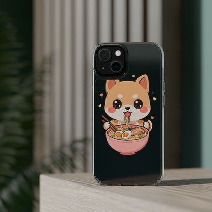 Kawaii Shiba Inu Ramen Clear Impact-Resistant Case