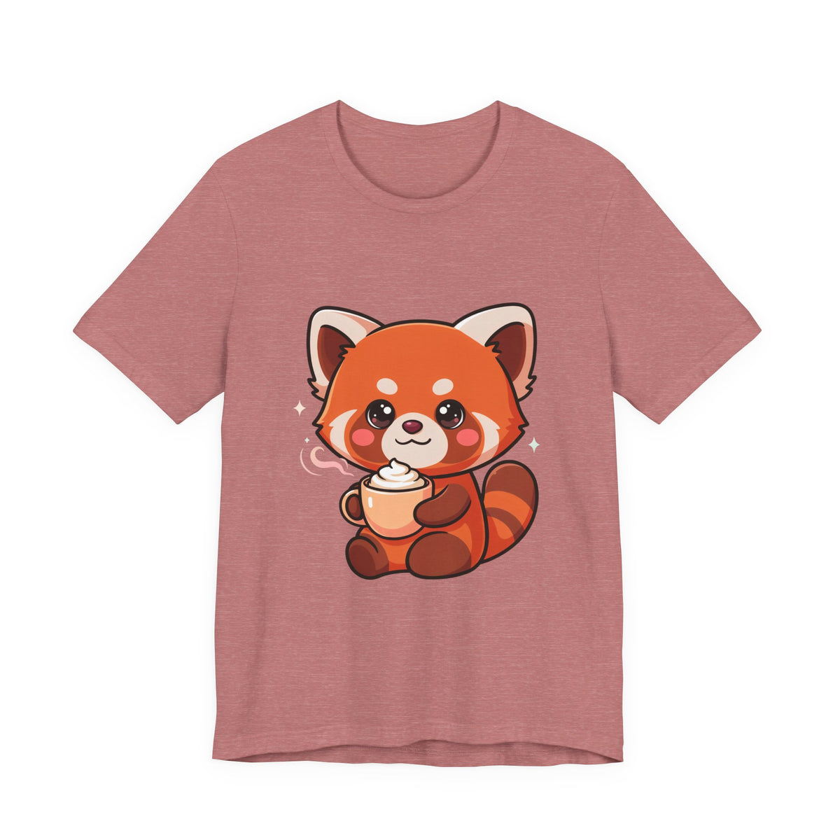 Kawaii Red Panda Coffee Tee for Cute Animal Lovers
