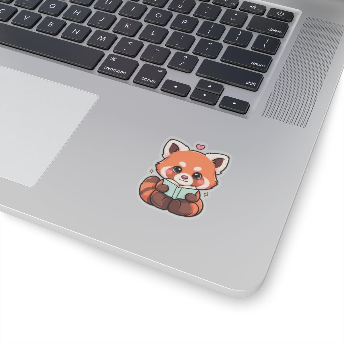 Reading Red Panda Kiss-Cut Sticker for Book Lovers