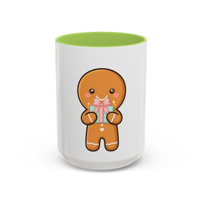 Gingerbread Coffee Mug, Cute Holiday Accent Mug