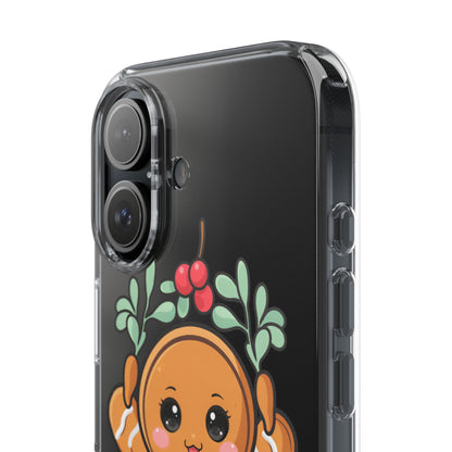 Kawaii Gingerbread Phone Case with Mistletoe Cheer