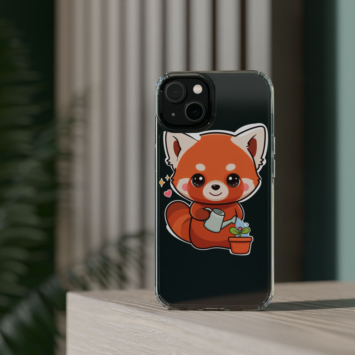 Red Panda Phone Case, Cute Plant Lover Gift