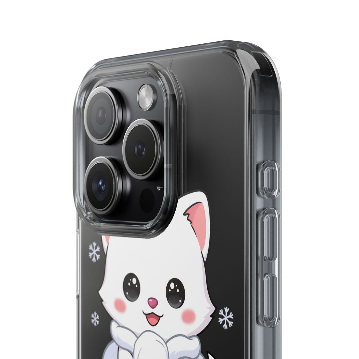 Kawaii Arctic Fox Phone Case, Cute Snow Day Gift
