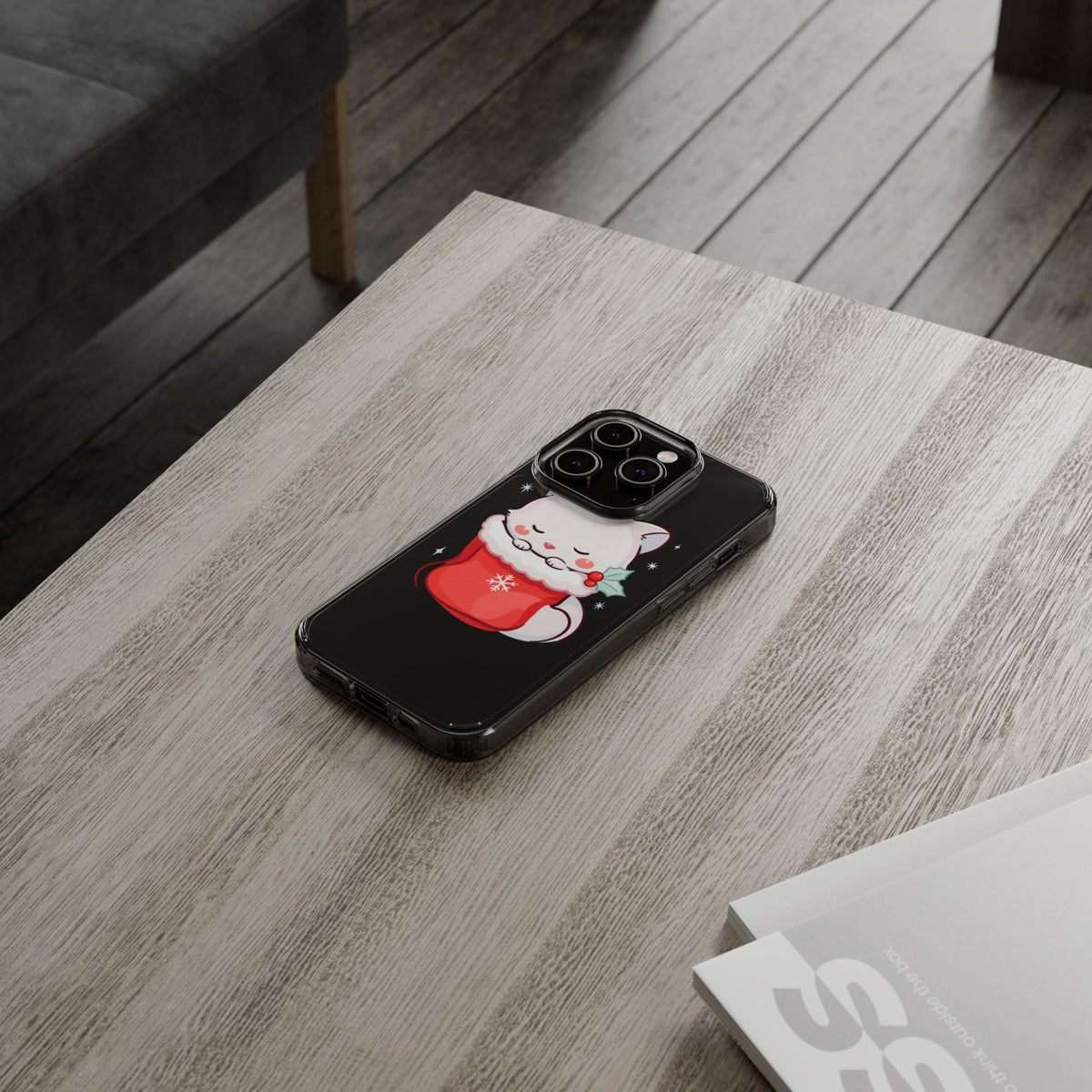 Christmas Fox Phone Case, Cute Holiday Stocking Gift