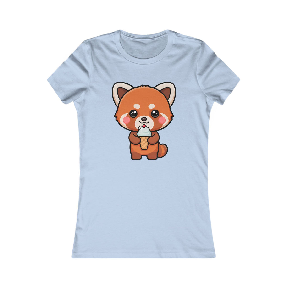 Kawaii Red Panda Ice Cream Women's Favorite Tee