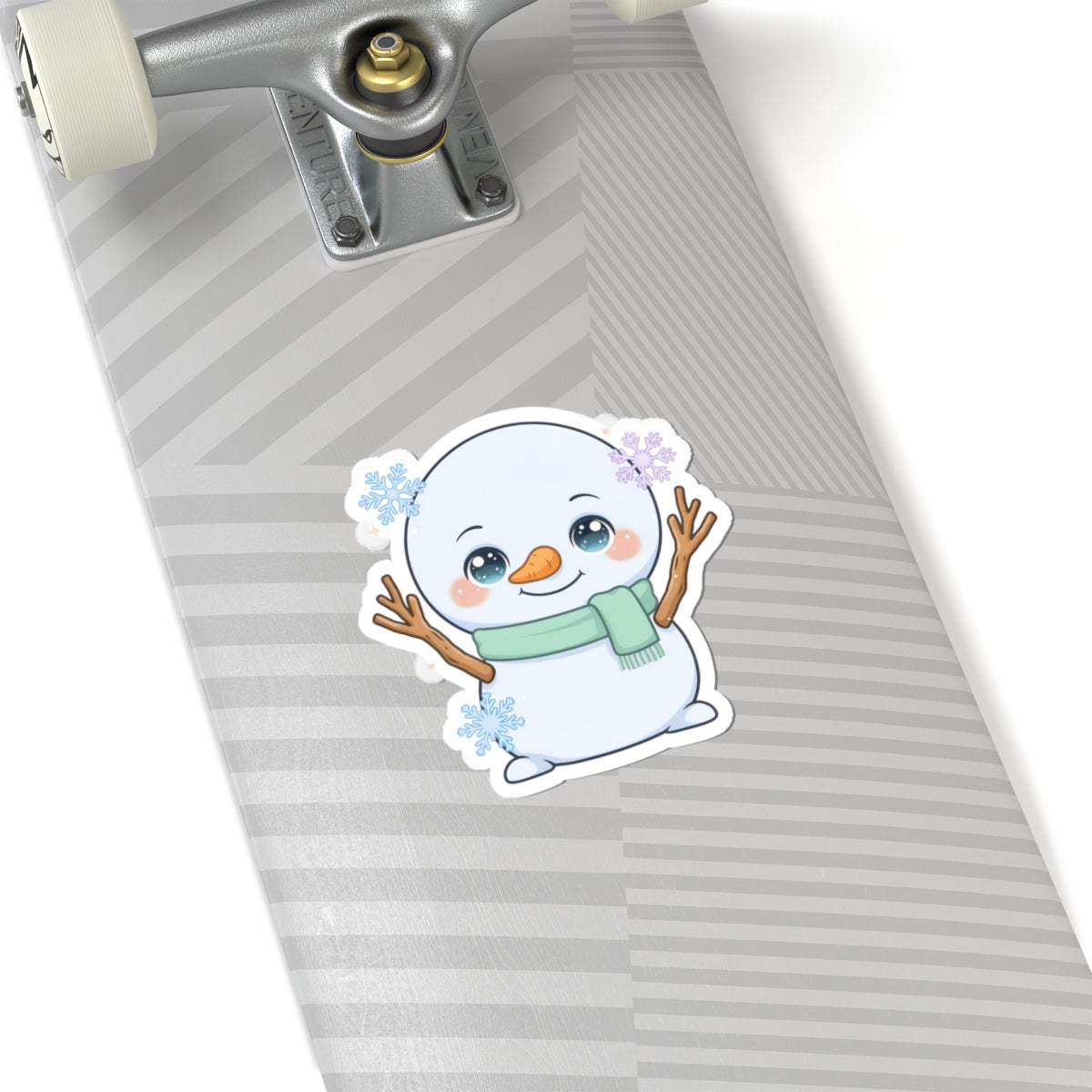 Kawaii Snowman Kiss-Cut Sticker for Winter Cheer