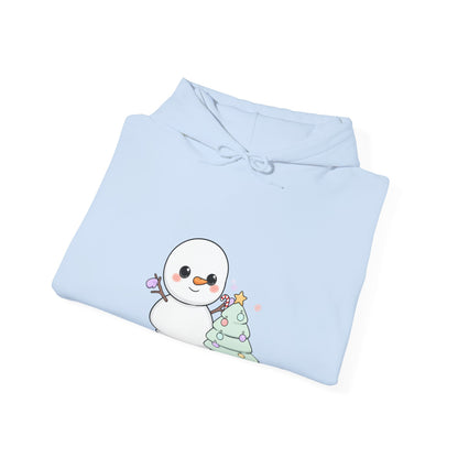 Kawaii Christmas Snowman Hoodie for Cute Holiday Cheer