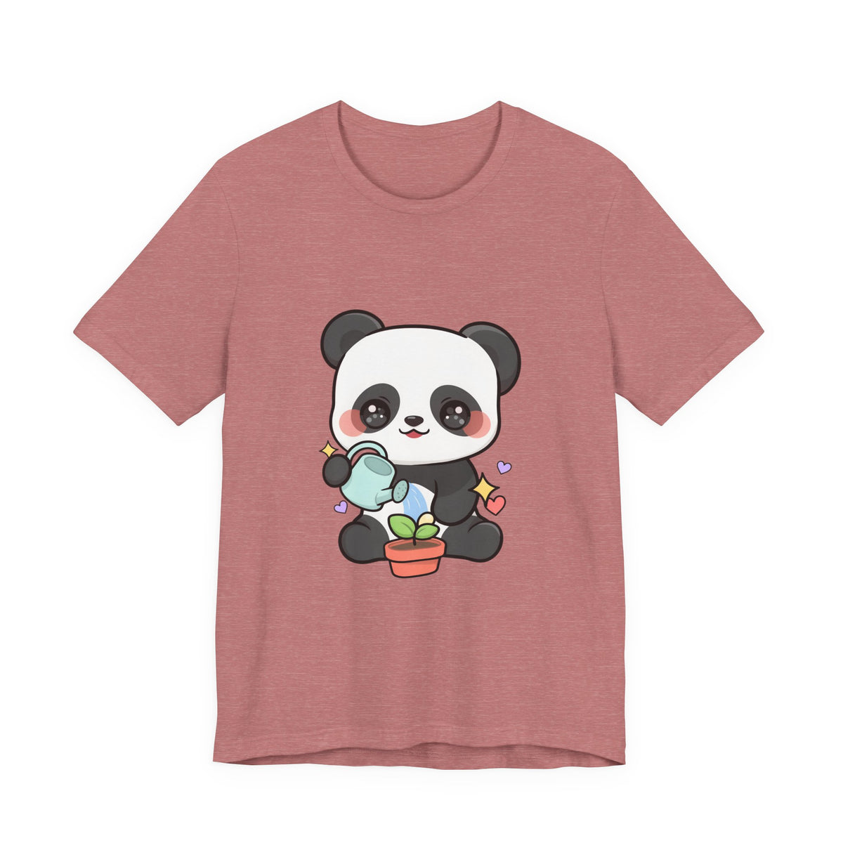 Kawaii Panda T-Shirt, Cute Plant Lover Gift