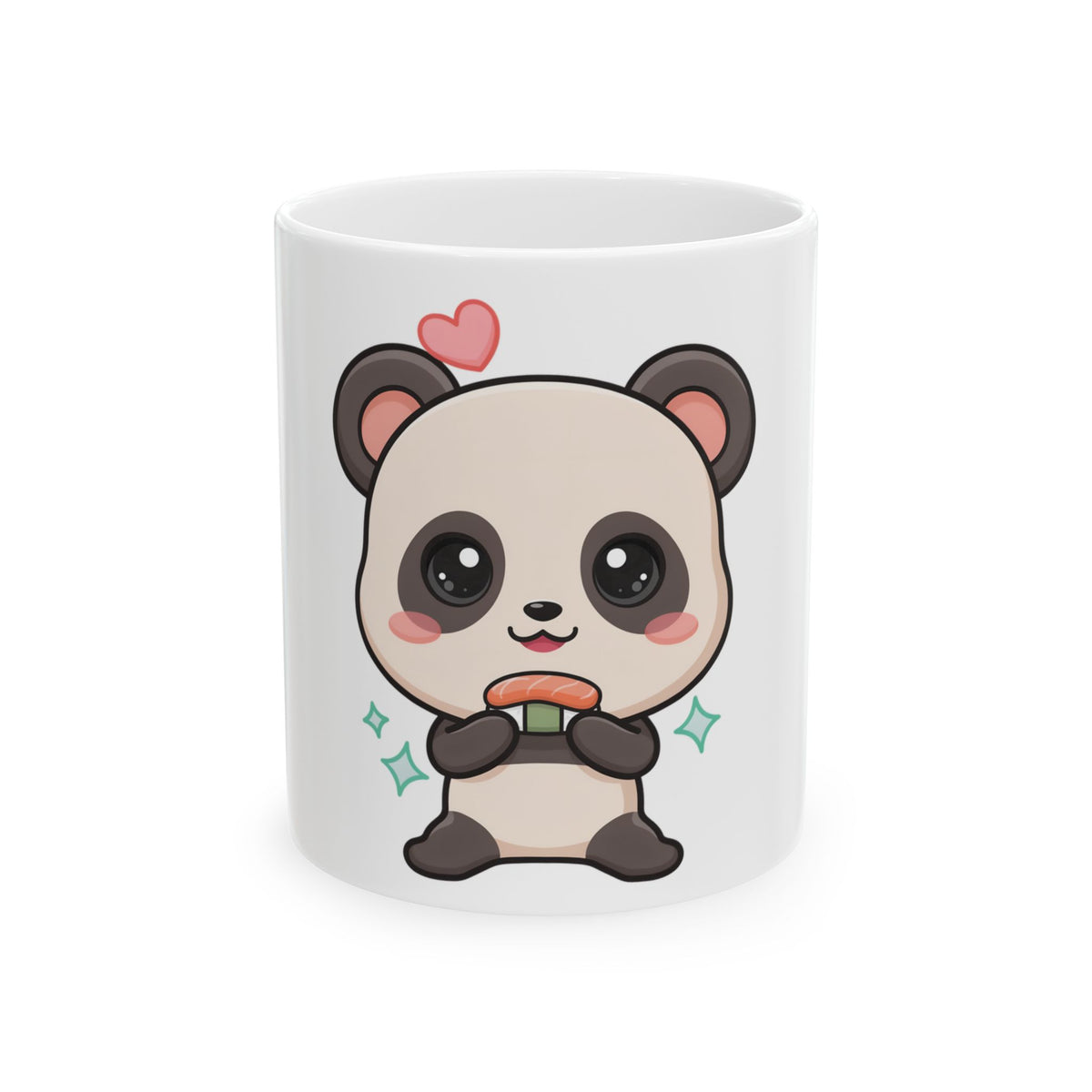 Kawaii Panda Sushi Mug, Cute Chibi Animal Gift