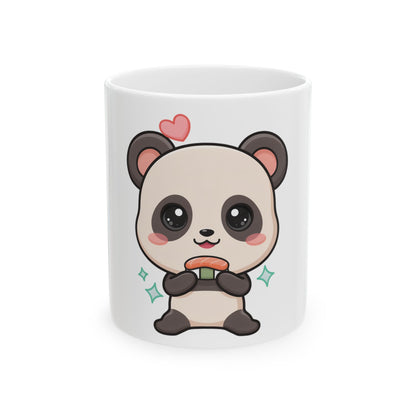 Kawaii Panda Sushi Mug, Cute Chibi Animal Gift