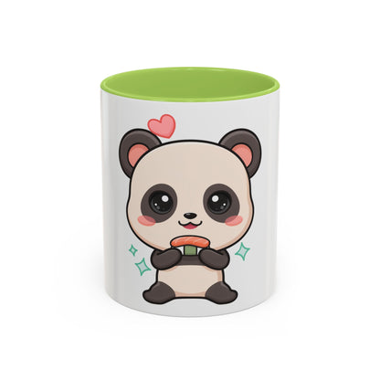Kawaii Panda Coffee Mug, Cute Sushi Lover Accent Mug