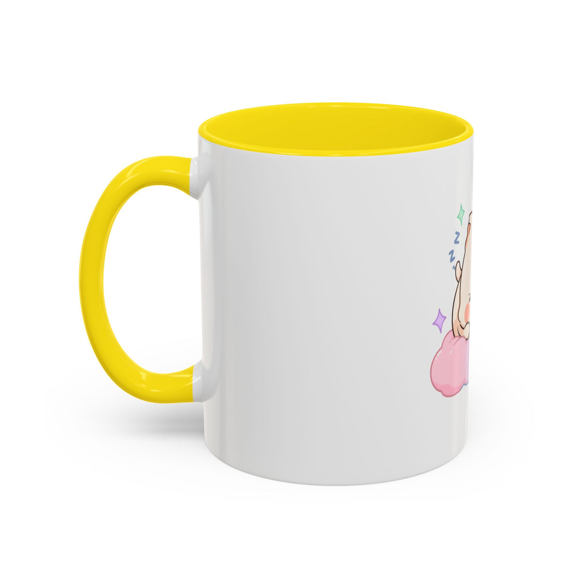 Kawaii Sleeping Cat Accent Coffee Mug