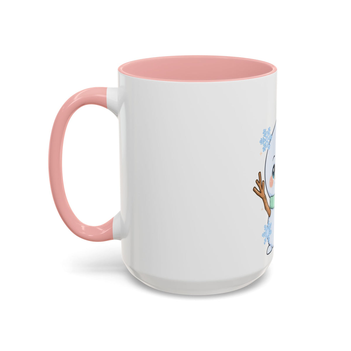 Kawaii Snowman Accent Coffee Mug for Winter Fans