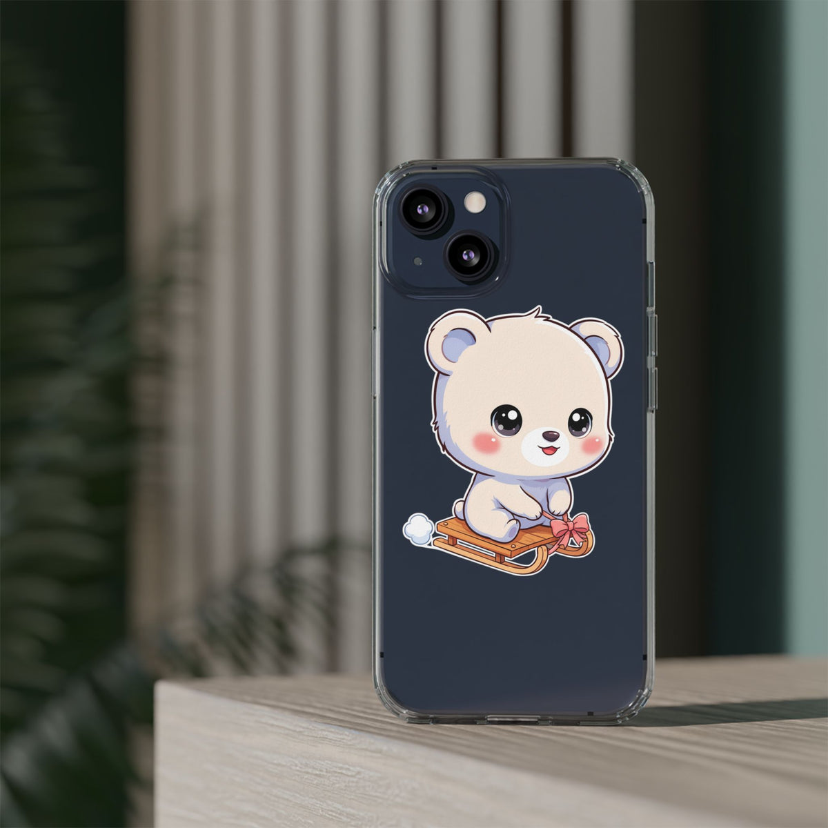 Kawaii Polar Bear Phone Case, Cute Winter Gift