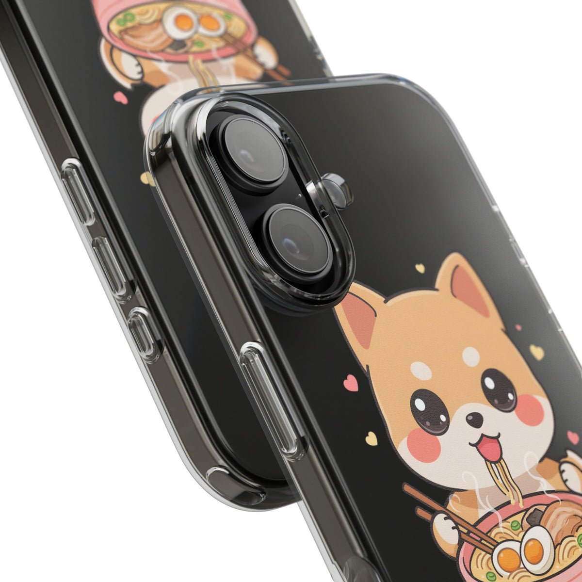 Kawaii Shiba Inu Ramen Clear Impact-Resistant Case