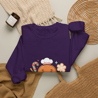 Kawaii Gingerbread Sweatshirt for Christmas Baking Fans