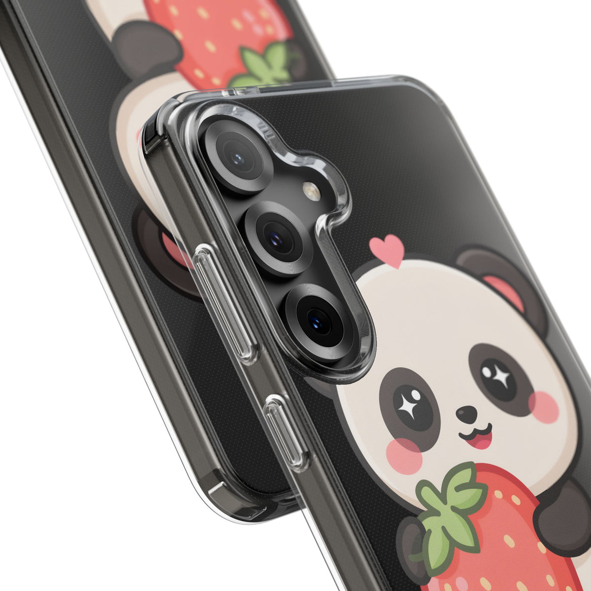 Kawaii Panda Phone Case, Sweet Strawberry Gift