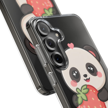 Kawaii Panda Phone Case, Sweet Strawberry Gift