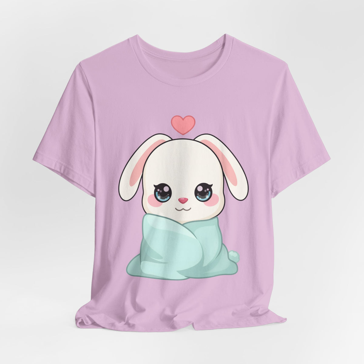 Cozy Bunny T-Shirt, Kawaii Blanket Bunny Tee