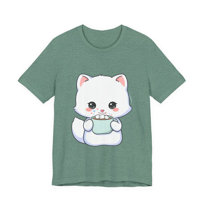 Kawaii Arctic Fox T-Shirt for Cozy Winter Gift Giving