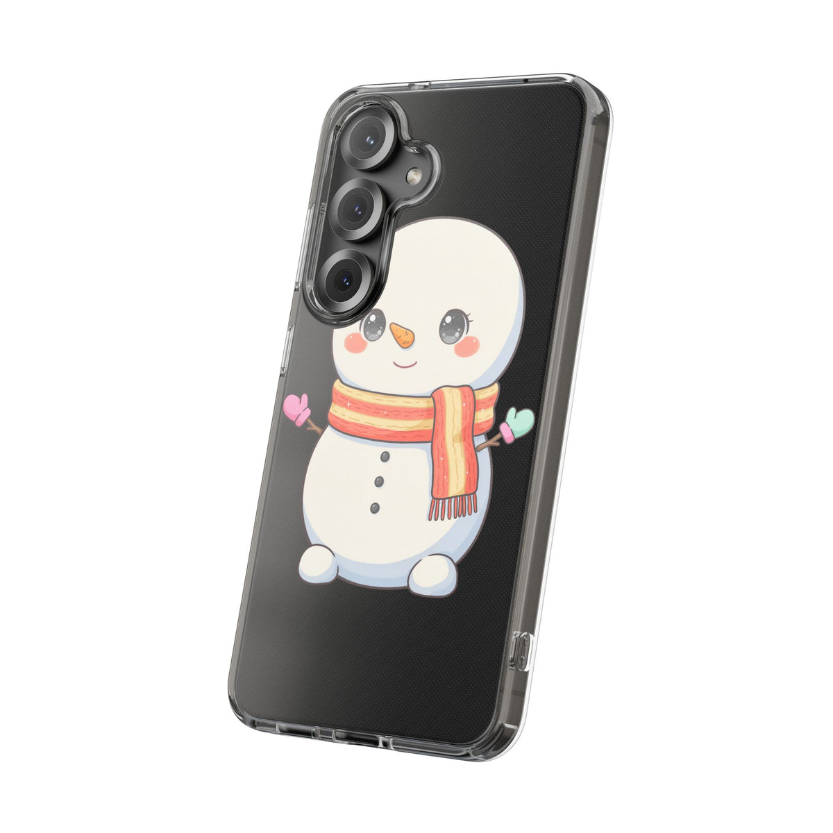 Kawaii Snowman Phone Case – Cute Christmas Clear Case