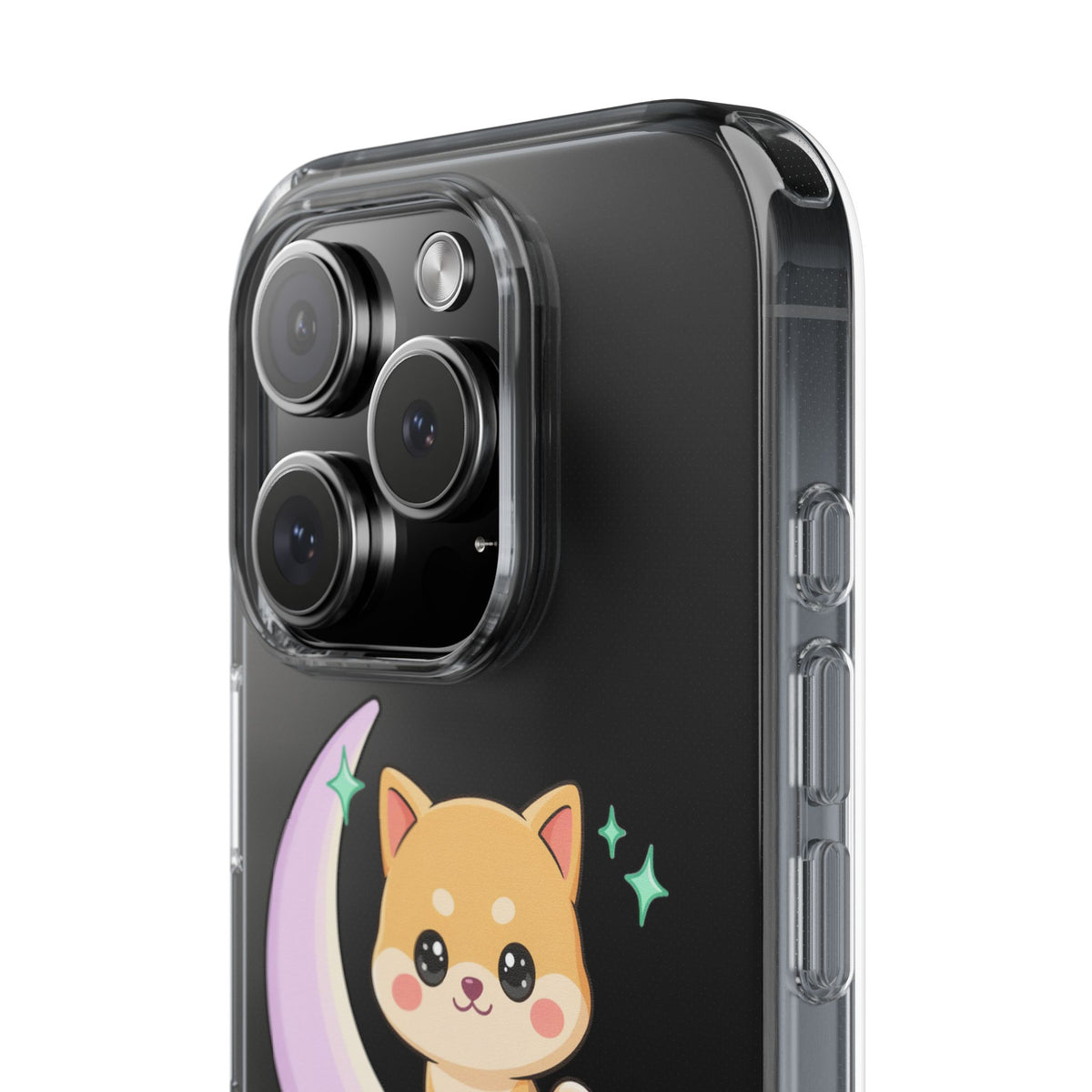 Kawaii Shiba Inu Phone Case – Crescent Moon Cutie