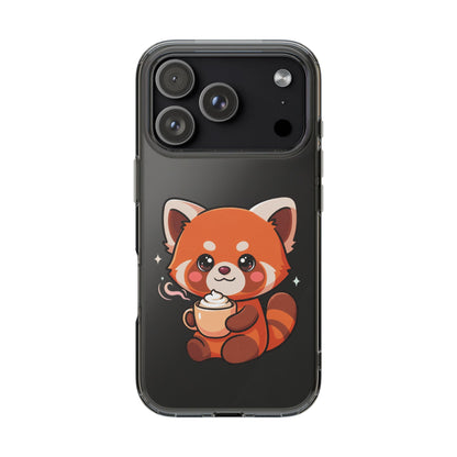 Kawaii Red Panda Phone Case with Latte