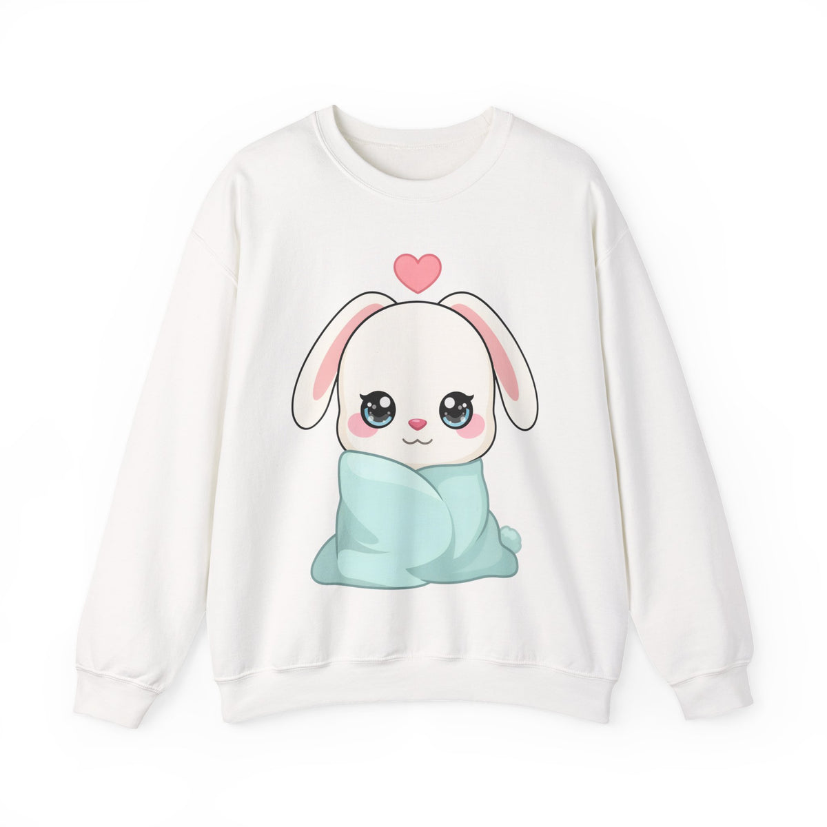 Kawaii Bunny Sweatshirt, Cozy Chibi Rabbit Crewneck