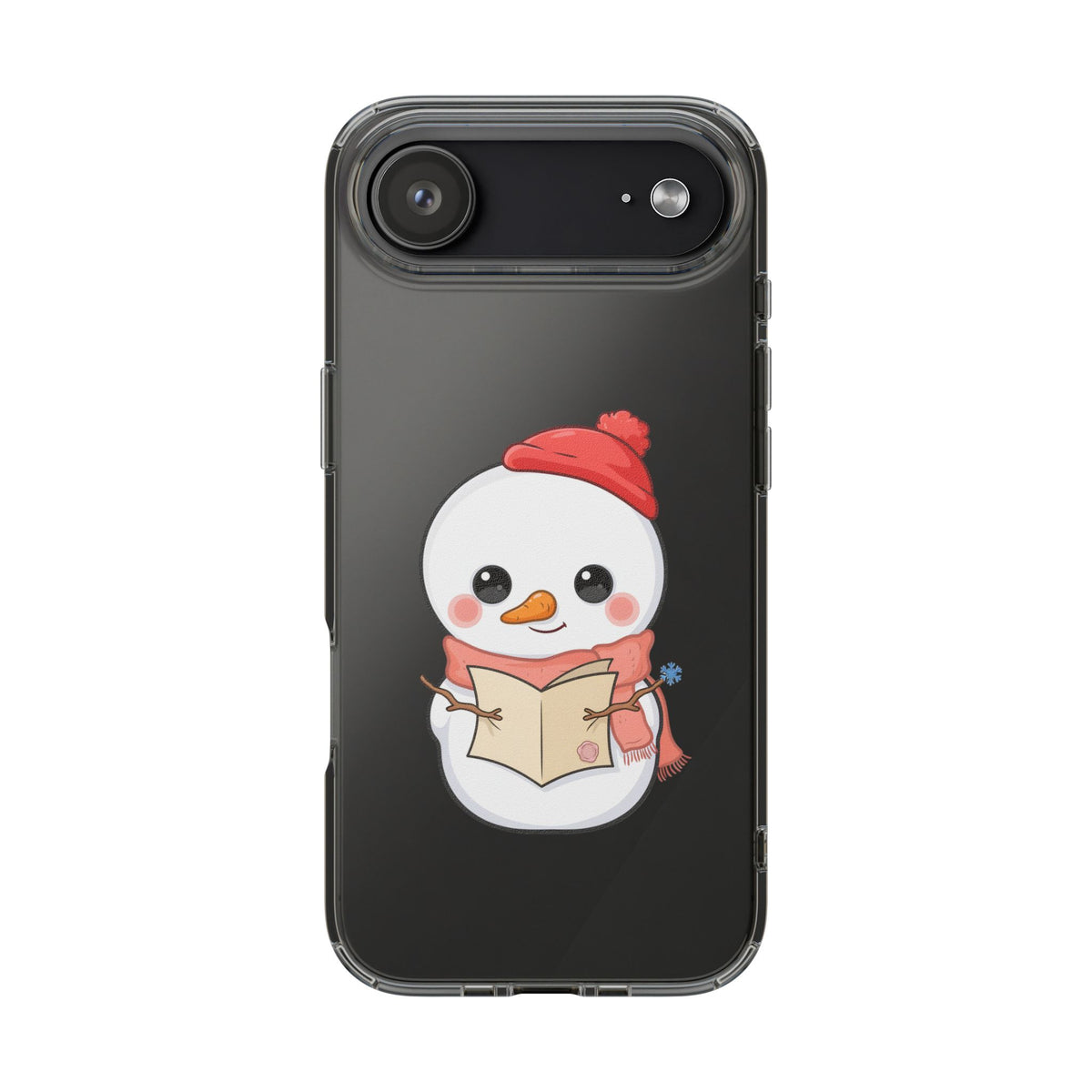 Kawaii Snowman Phone Case Reading to Santa