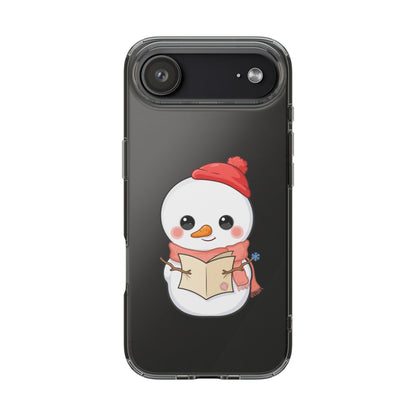 Kawaii Snowman Phone Case Reading to Santa