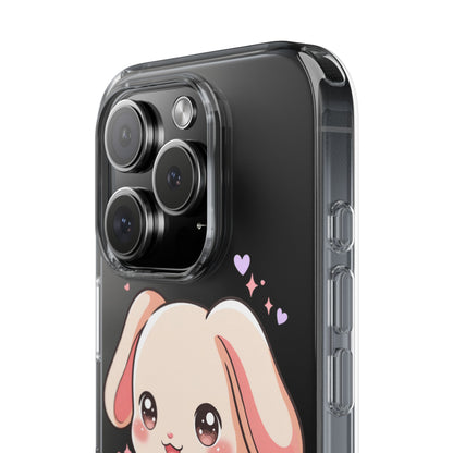 Kawaii Bunny Gamer Clear Impact-Resistant Phone Case