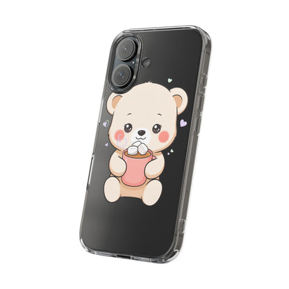 Kawaii Polar Bear Phone Case with Hot Cocoa