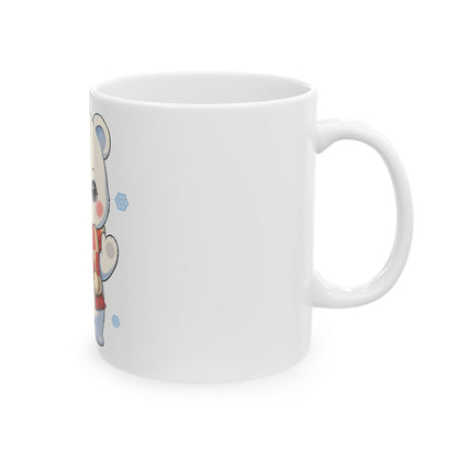 Christmas Polar Bear Mug: Kawaii Winter Cheer