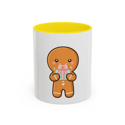 Gingerbread Coffee Mug, Cute Holiday Accent Mug